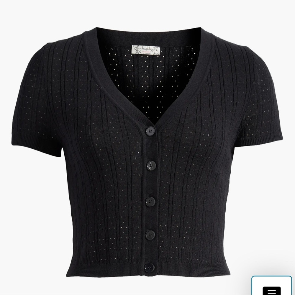 Free People Black Crop Top